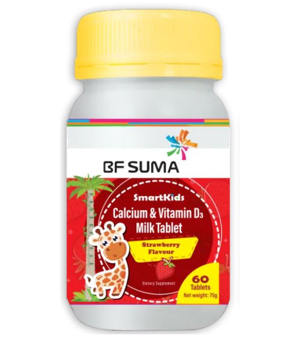 Calcium & Vitamin D3 Milk Tablets (Strawberry Flavour)